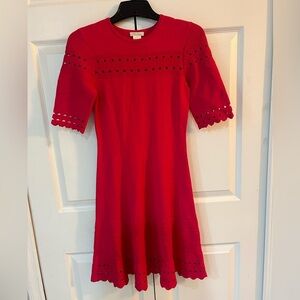 Shoshanna Scallop Cutout Knit Dress